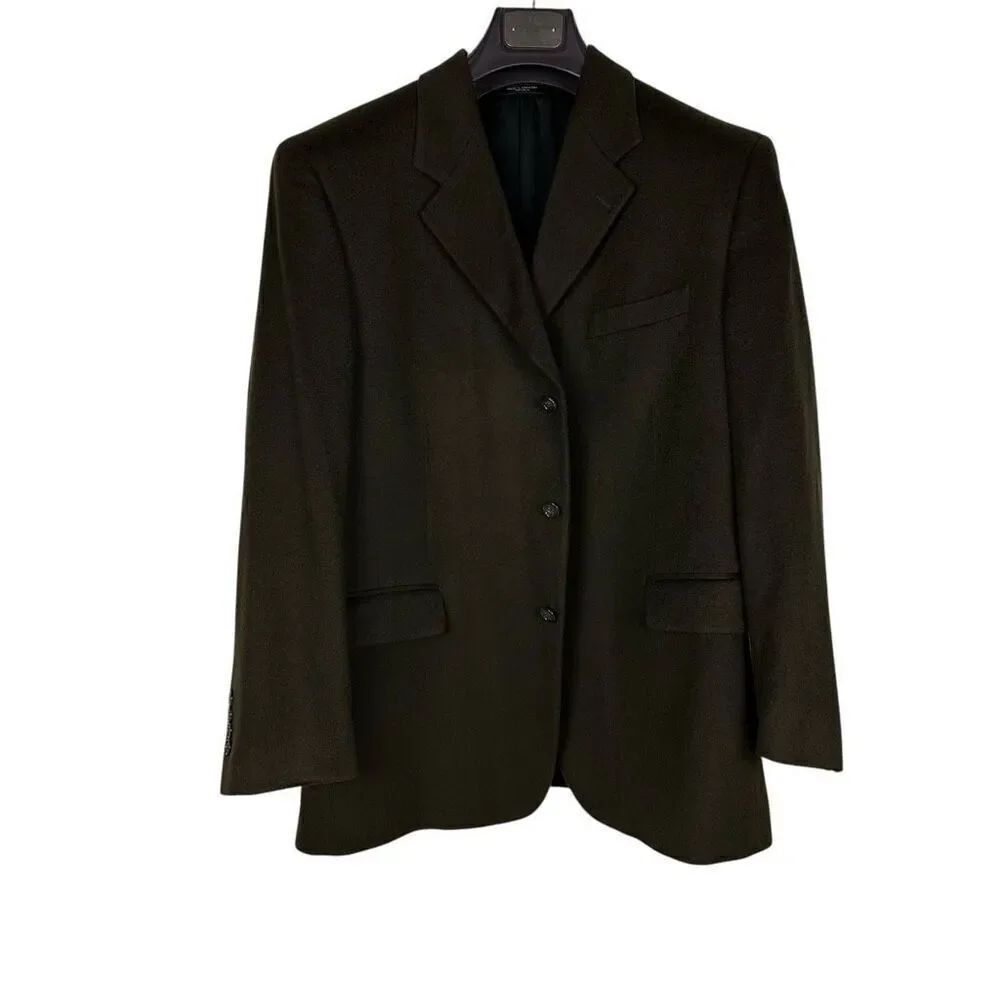 Joseph & Lyman Bloomingdales Pure Cashmere Sports Coat Blazer 42R Dark Olive